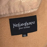 イヴ サンローラン ヴィンテージ YSLロゴ ウールジャケット ブルゾン キャメル