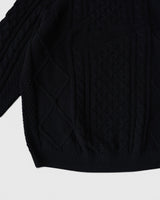 NL CABLE KNIT L/S ナイキ スウッシュ ケーブル編み ニット ブラック Lサイズ メンズ レディース