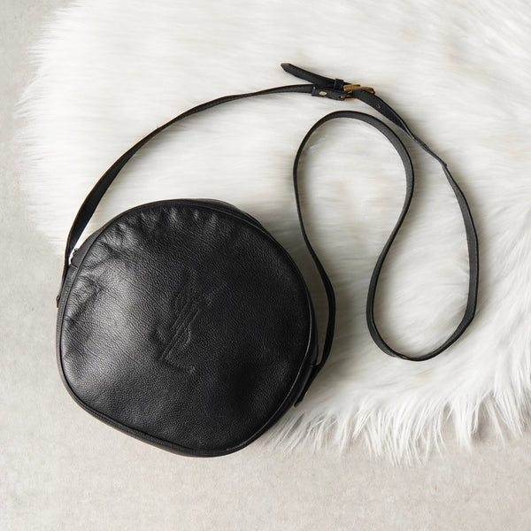 イヴ サンローラン ヴィンテージ YSLロゴ ショルダーバッグ ポシェット ブラック