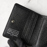 メゾン マルジェラ カレンダーロゴ レザー 二つ折り財布 コンパクトウォレット ブラック 箱付き