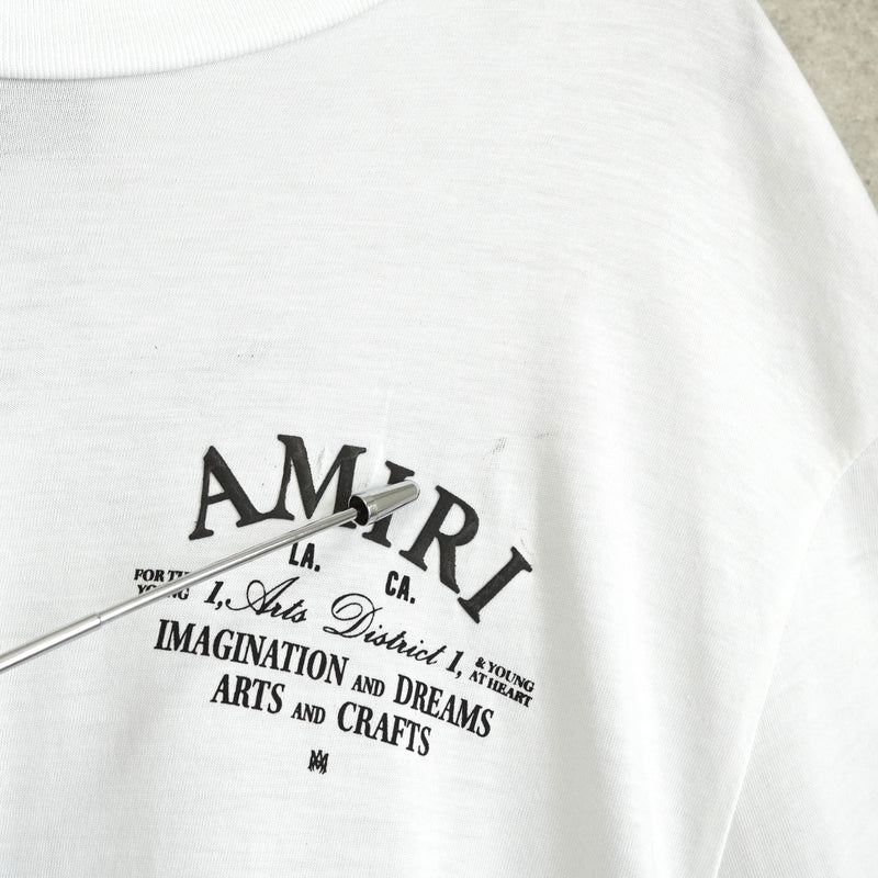 アミリ Arts District Tee ロゴ 両面プリント Tシャツ ホワイト タグ付き未使用品