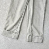 トムブラウン シルク混紡 サイドライン スラックス ライトグレー タグ付き未使用品