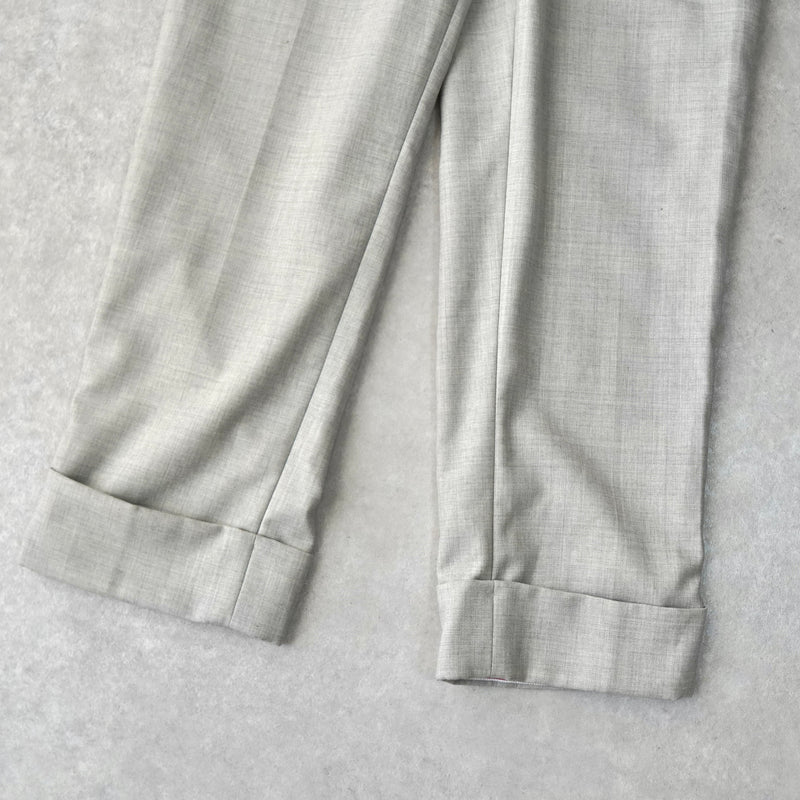 トムブラウン シルク混紡 サイドライン スラックス ライトグレー タグ付き未使用品