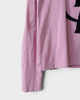 イヴ サンローラン ヴィンテージ ベロア YSLロゴ 長袖Tシャツ ロンT ピンク パープル S レディース