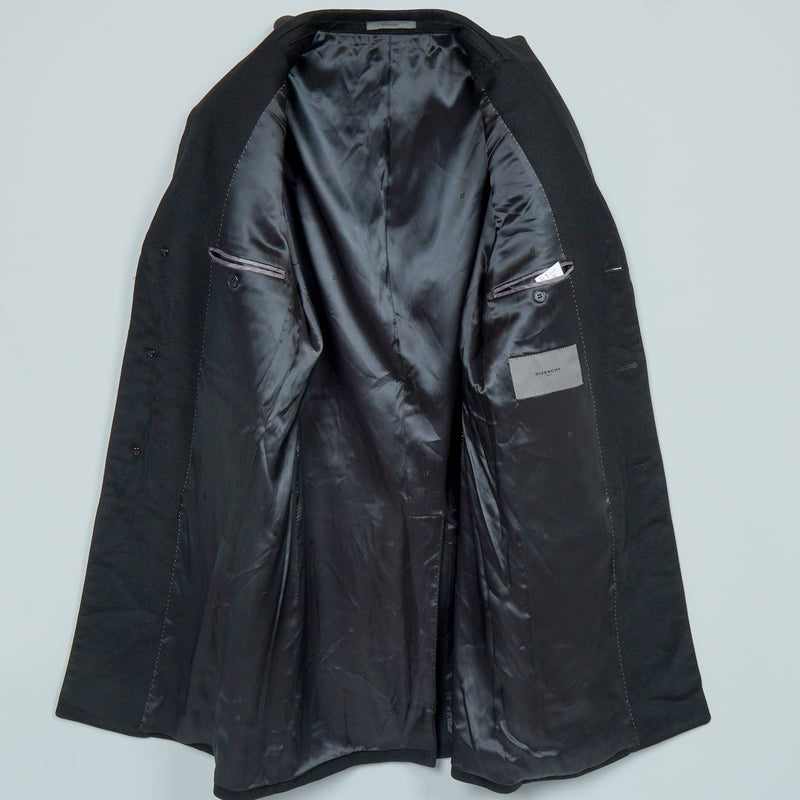 ジバンシィ カシミヤ混紡 チェスターコート ウールコート ブラック