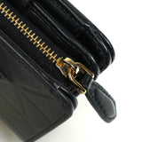 プラダ ロゴ トライアングルカット レザー 二つ折り財布 ブラック