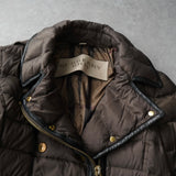 バーバリー 金ボタン ダウンジャケット ダウンコート ブラウン