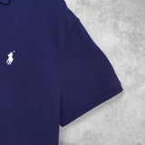 深海军蓝 Ralph Lauren 徽标刺绣短袖 Polo 衫