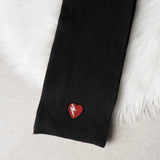 サンローラン ハート ウール マフラー ブラック