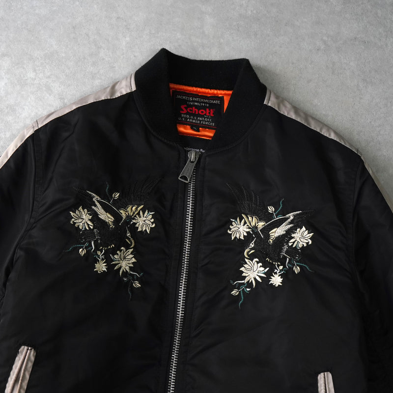 Schott × ANDERSSON BELL ショット × アンダースンベル 中綿 スカジャン MA-1 ボンバージャケット ブラック