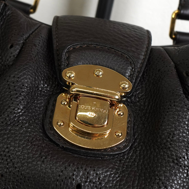 ルイ ヴィトン モノグラム マヒナ ルナーPM ショコラ ハンドバッグ ダークブラウン M97051