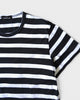 トリコ コム デ ギャルソン 2004年製 ボーダー メタルバッジ装飾 Tシャツ ブラック / ホワイト レディース
