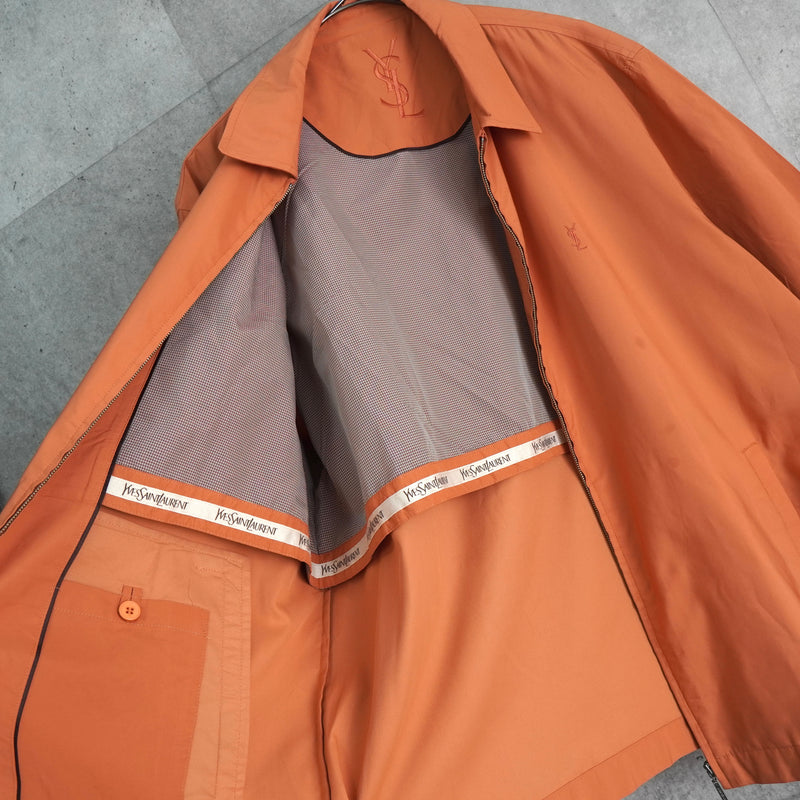 イヴ サンローラン ヴィンテージ YSLロゴ ブルゾン ジャケット オレンジ