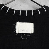 マーティン キム ロゴ オーバーサイズ ニット ブラック