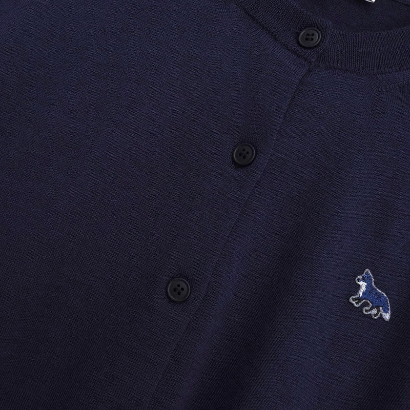 メゾンキツネ フォックスパッチ カーディガン ネイビー レディース