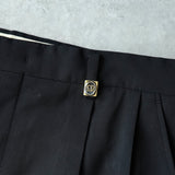 クリスチャン ディオール ヴィンテージ ツータック スラックス ブラック