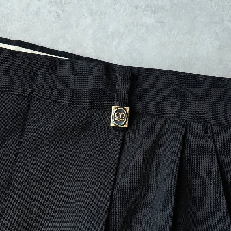 クリスチャン ディオール ヴィンテージ ツータック スラックス ブラック