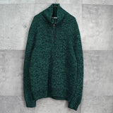 アクネ ストゥディオズ ハーフジップ ハイネック ニット グリーン