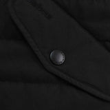 バブアー スエード切り替え キルティングジャケット ブラック