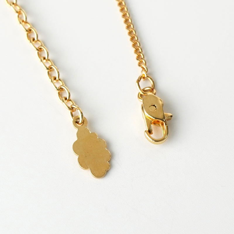 クレージュ ヴィンテージ ラウンド ロゴ ネックレス GP ゴールド