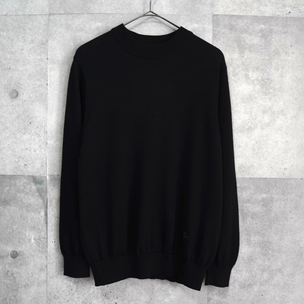 バーバリー ヴィンテージ ホースロゴ モックネック ニット ブラック