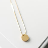 Dior Logo Circle Motif Gold Necklace