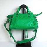 バレンシアガ ネオカゴール レザー 2way ハンドバッグ ショルダーバッグ ネオングリーン
