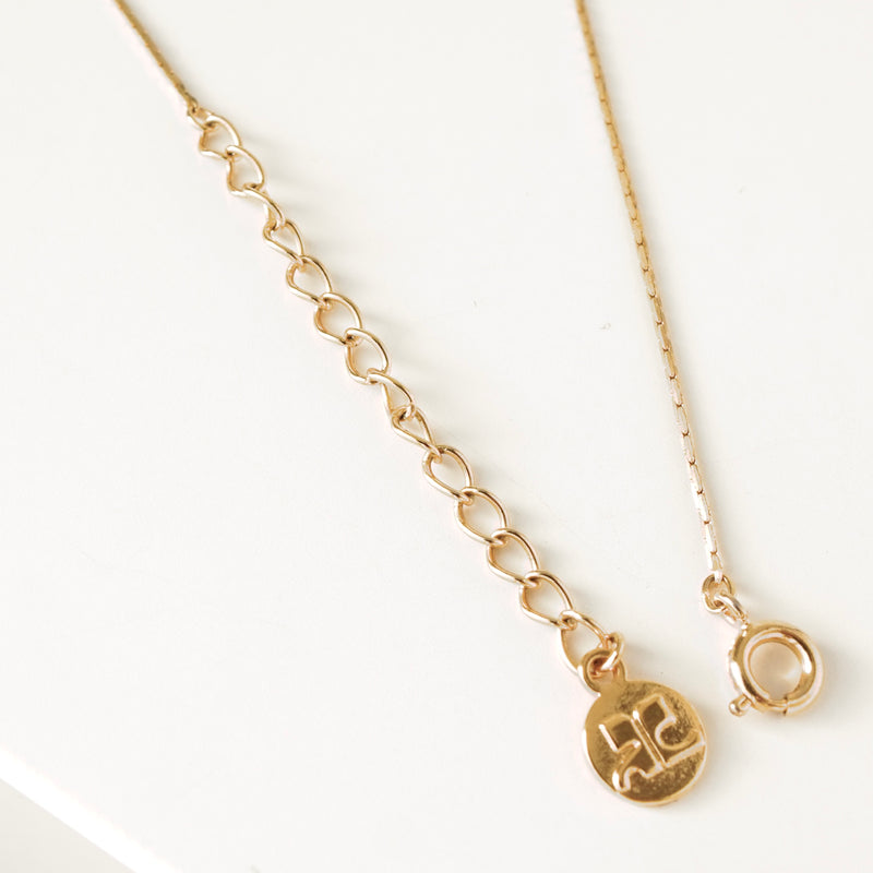 クレージュ ヴィンテージ ロゴ ネックレス GP ゴールド