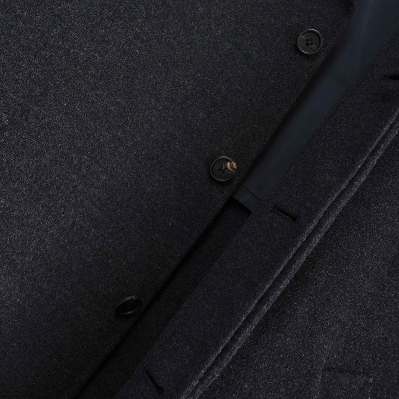 イヴサンローラン ヴィンテージ ウールコート ミドルコートチャコールグレー