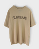 Capital S/S Top シュプリーム ロゴ Tシャツ ベージュ Lサイズ メンズ