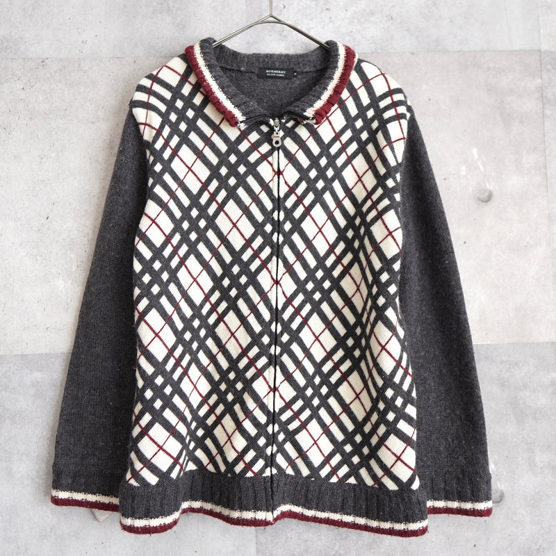 Nova Check Zip-up Sweater
