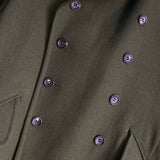 ワイズ レッド レーベル ダブルブレスト ウールコート カーキ