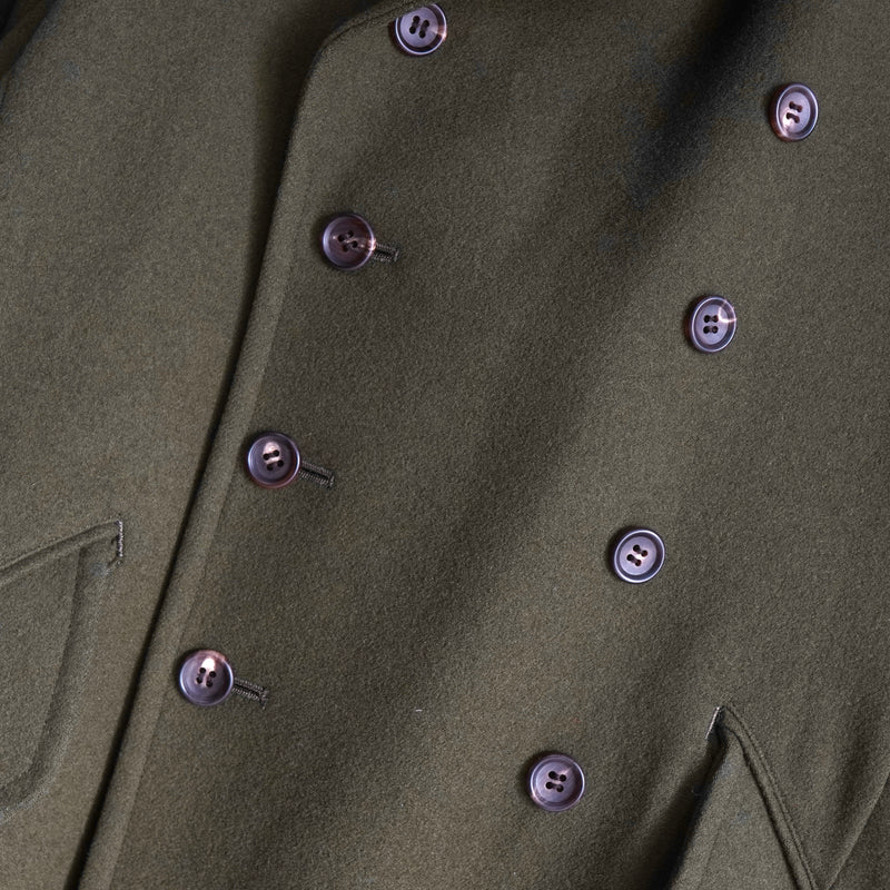 ワイズ レッド レーベル ダブルブレスト ウールコート カーキ