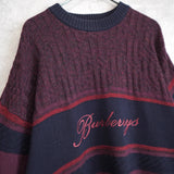 80's〜90's｜Logo Embroidery Wool Sweater｜Made in England