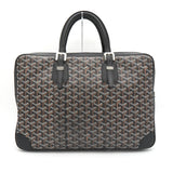 ゴヤール アンバサッドMM PVC/レザー ブリーフケース ビジネスバッグ ブラック メンズ