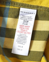 バーバリー ホースロゴ ノバチェック 半袖シャツ イエロー サイズ3Y キッズ