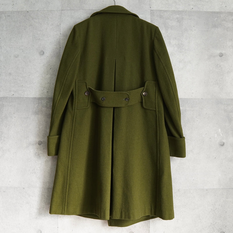 ワイズ レッド レーベル ダブルブレスト ウールコート カーキ