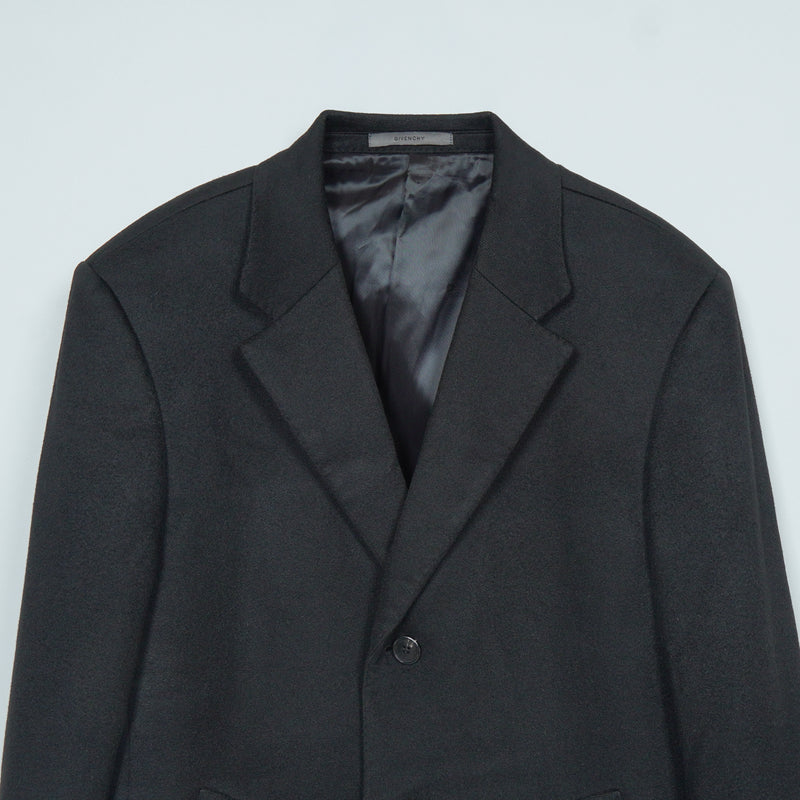 ジバンシィ カシミヤ混紡 チェスターコート ウールコート ブラック