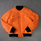 ディーゼル バックロゴ リバーシブル MA-1 メンズ ブラック / オレンジ