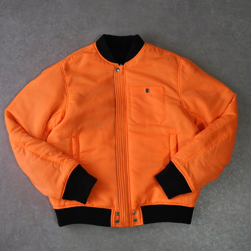 ディーゼル バックロゴ リバーシブル MA-1 メンズ ブラック / オレンジ