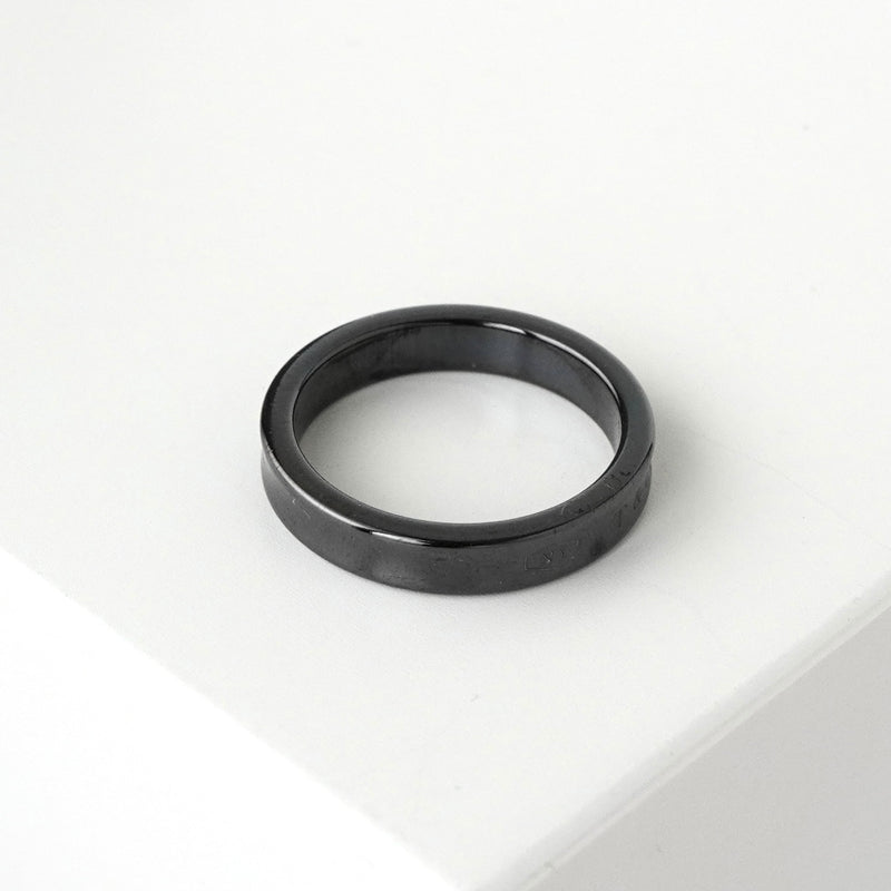ティファニー 1837 ナロー チタン 指輪 リング ブラック 16号