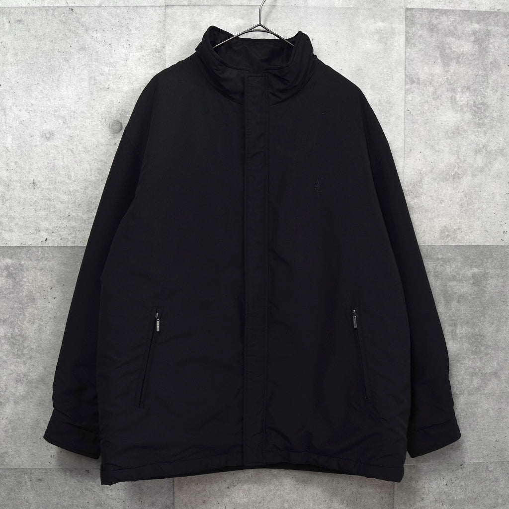 イヴ サンローラン ヴィンテージ YSLロゴ 中綿ジャケット ブラック