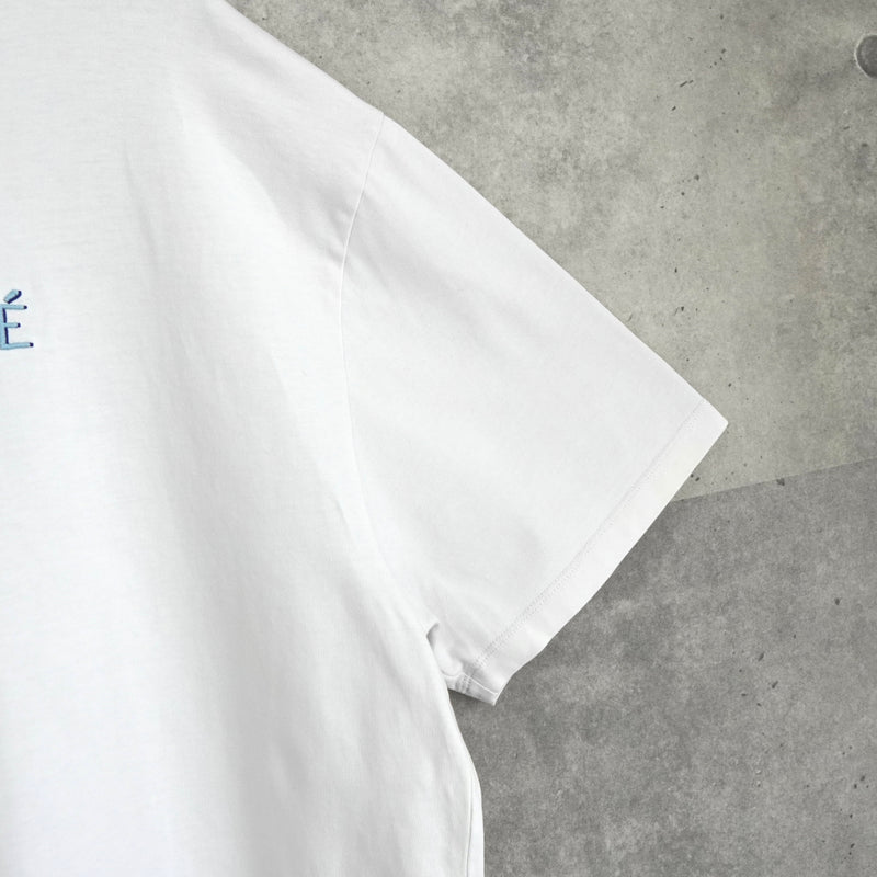 メゾン キツネ ロゴ 刺繍 Tシャツ ホワイト