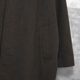 バーバリー カシミヤ アンゴラ ウール ノバチェック裏地 ステンカラーコート ブラウン