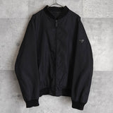 プラダ トライアングルロゴ ナイロン ボンバージャケット スタジャン ブルゾン ブラック メンズ