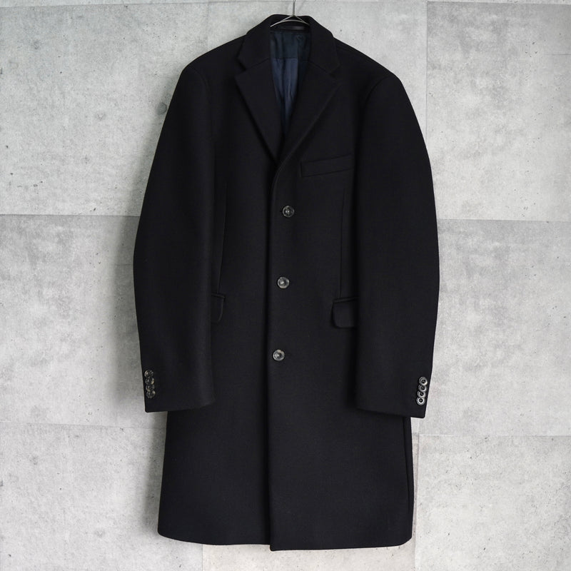 アクネ ストゥディオズ メルトンウール チェスターコート ブラック