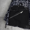 サカイ × レインスプーナー バンダナ柄 ジッパー ダウンジャケット ネイビー / ブラック