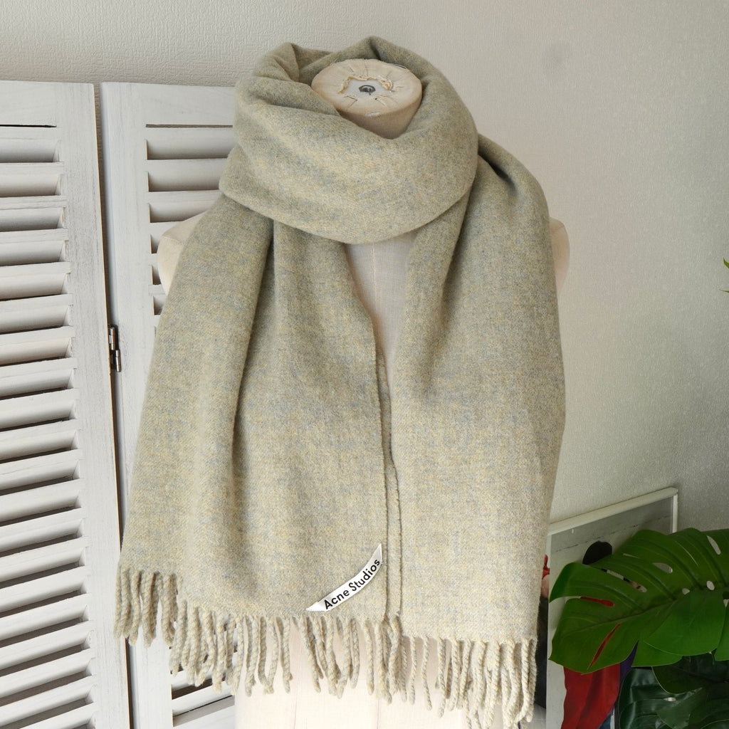 アクネ ストゥディオズ ウール ストール マフラー ライトグリーン