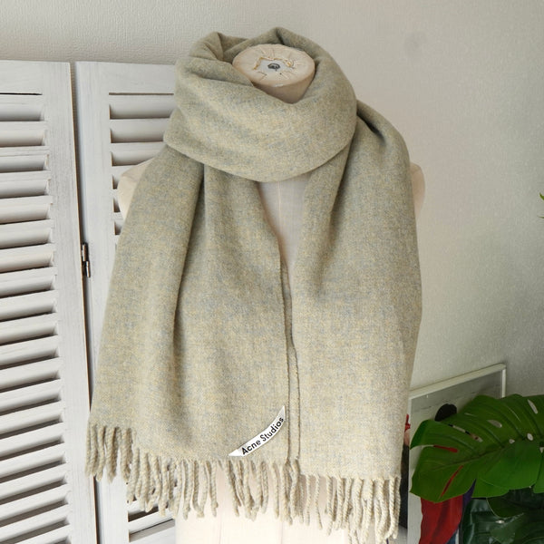 アクネ ストゥディオズ ウール ストール マフラー ライトグリーン