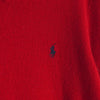 ポロ ラルフローレン Vネック スモールポニーロゴ ウール ニット レッド